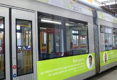 Rheinbahn mit 360gradzahn Bannern