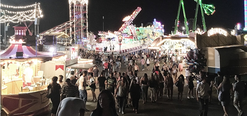 Rheinkirmes Düsseldorf 2016 bei Nacht