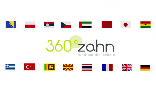Flaggen der gesprochenen Sprachen bei 360°zahn