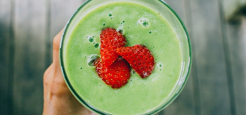 Grüner Smoothie mit Zucker