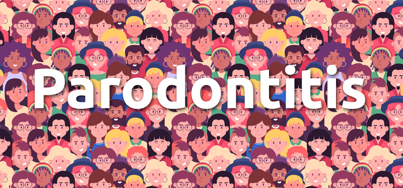 Viele Menschen mit Parodontitis Illustration