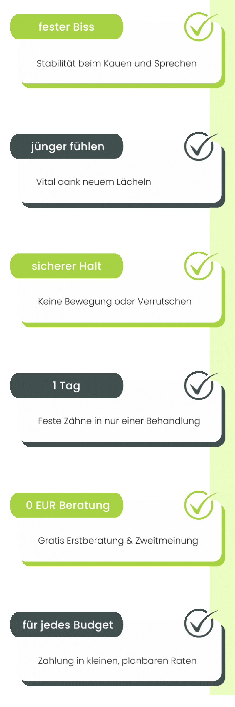 Die Vorteile von Zahnimplantaten - Infografik